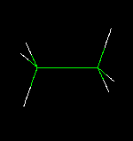 wire frame model of ethane
