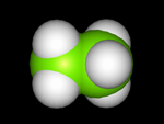 ethane space filled model